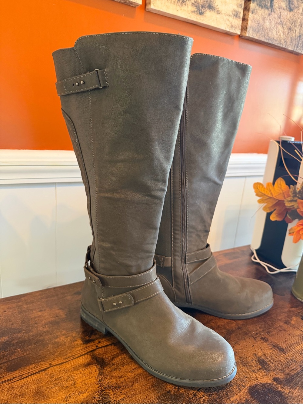 Gray Torrid Wide Calf Knee Boots (11.5WW)